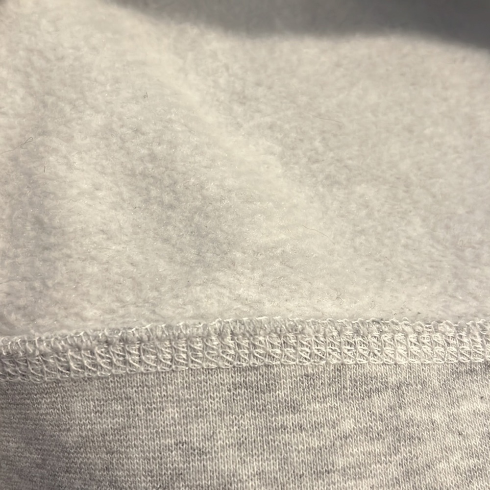 Topshop Fleece Scoop Neck Heather Gray Sweatshirt Size 8 - Picture 9 of 13